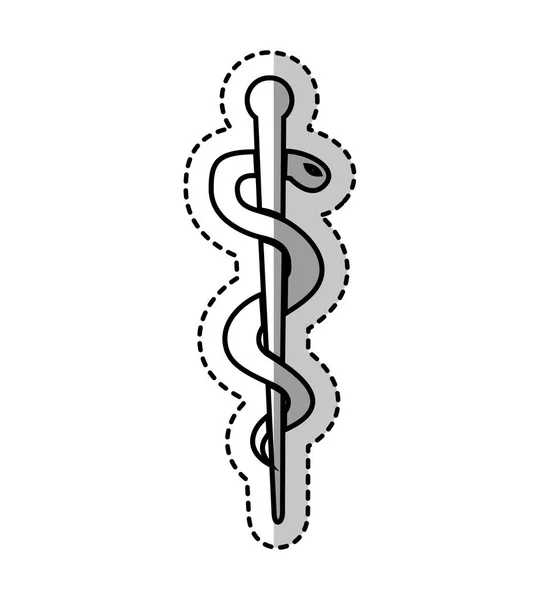 Caduceus symbol isolated icon — Stock Vector