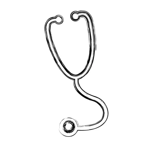 Stetoscopio icona dispositivo medico — Vettoriale Stock