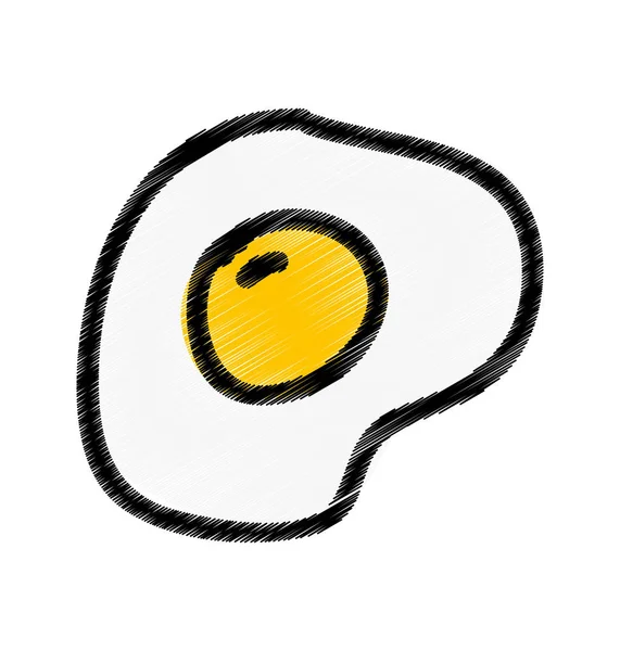 Huevo frito aislado icono — Vector de stock