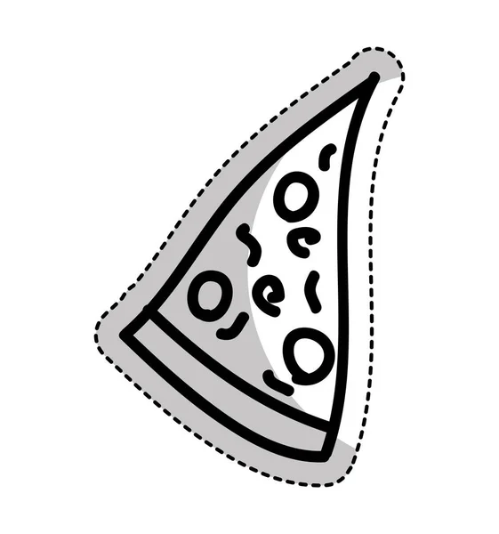 Italiensk pizza isolerade ikonen — Stock vektor