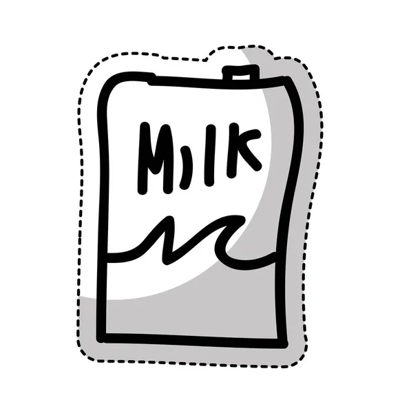 牛奶盒孤立的图标 — 图库矢量图片