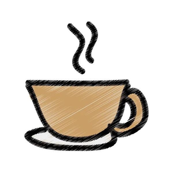 Taza de café icono aislado — Vector de stock