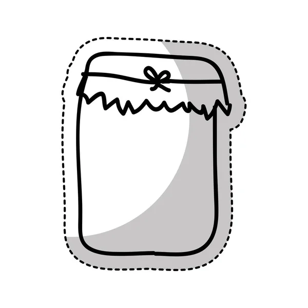Mermelada dulce dibujo aislado icono — Vector de stock