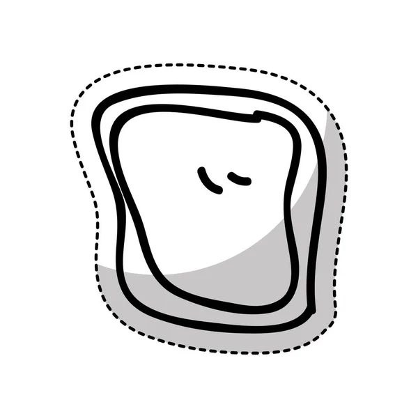 Bread slice isolated icon — Stock Vector