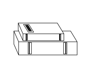 metin kitap kütüphane izole simgesi