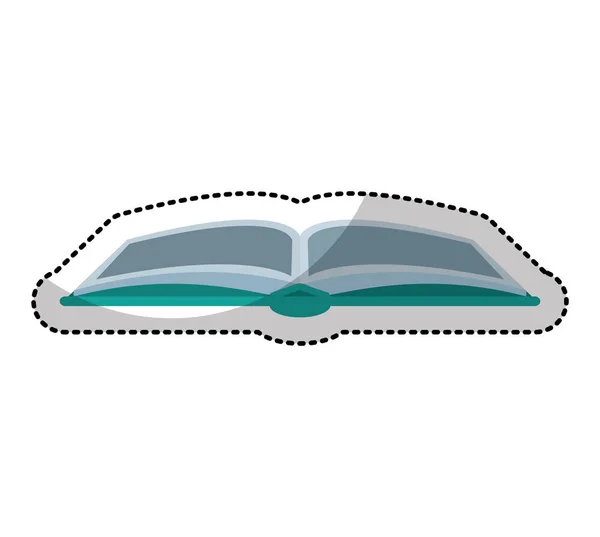 Bibliothèque de manuels icône isolée — Image vectorielle