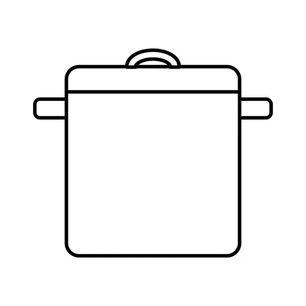 Keuken pot geïsoleerde pictogram — Stockvector
