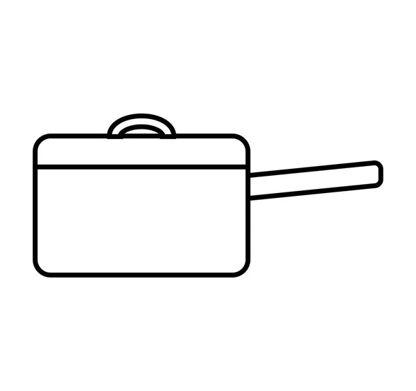Kuchyňské hrnce izolované ikona — Stockový vektor