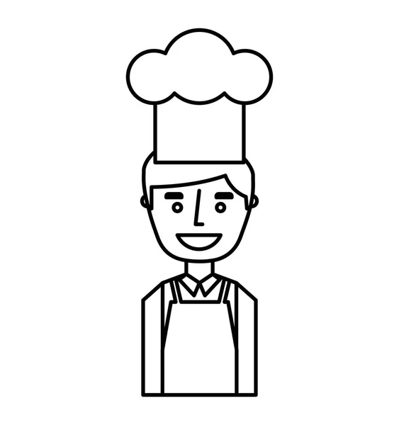 Chef-kok avatar karakter pictogram — Stockvector