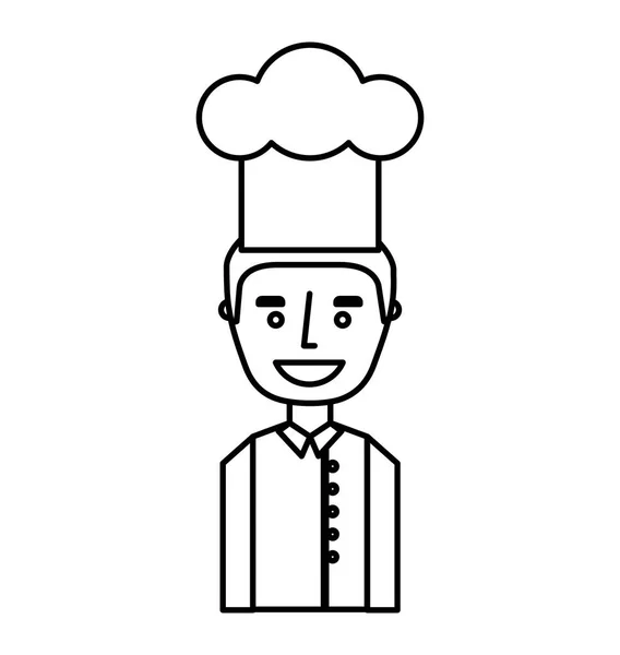 Ícone de personagem avatar chef — Vetor de Stock