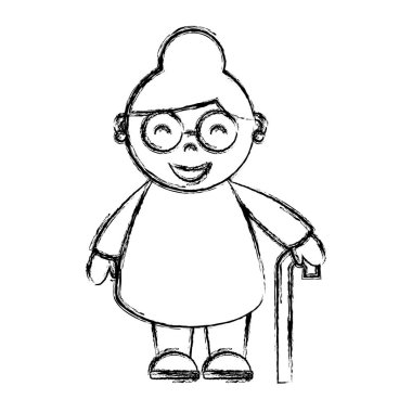 Büyükanne avatar karakter simgesi