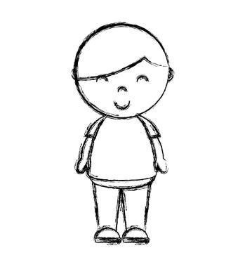 sevimli küçük çocuk karakter