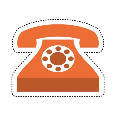 telefon hizmeti izole simgesi