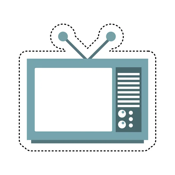TV gamla isolerade ikonen — Stock vektor