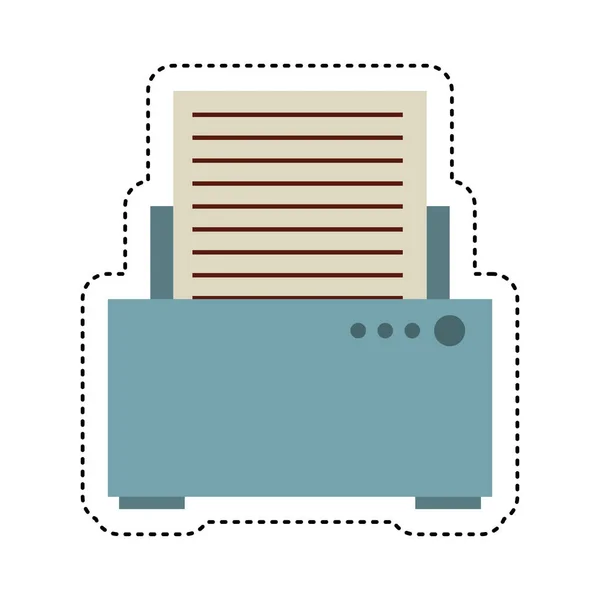 Ícone de dispositivo de impressora isolado —  Vetores de Stock