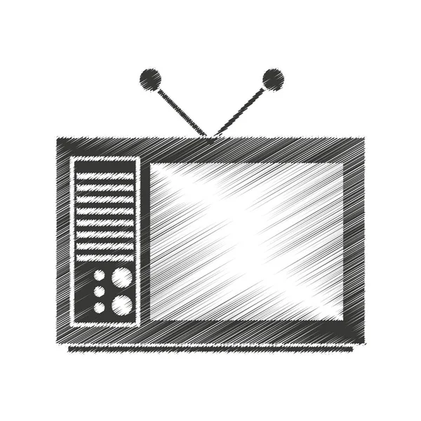 Телевізор стара ізольована піктограма — стоковий вектор