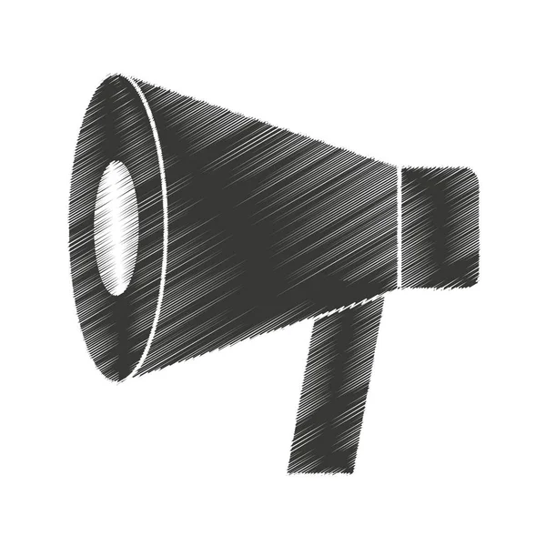 Icône de ligne plate mégaphone — Image vectorielle
