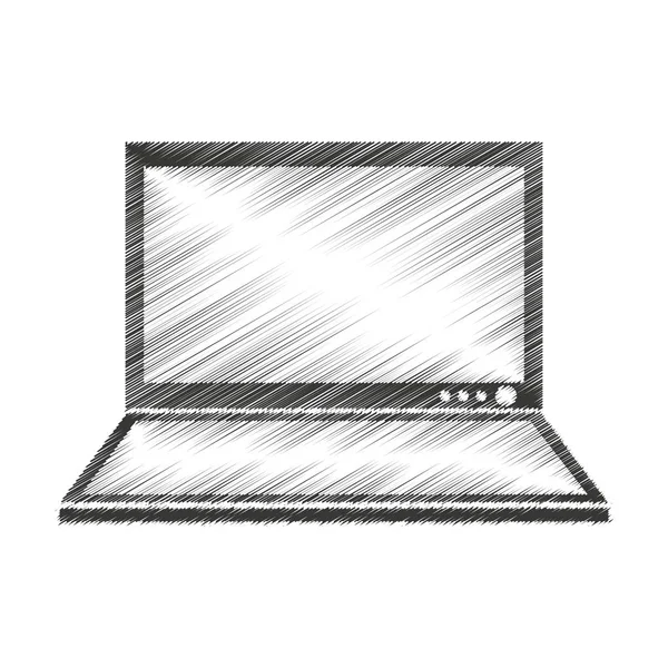 Icona computer portatile isolato — Vettoriale Stock