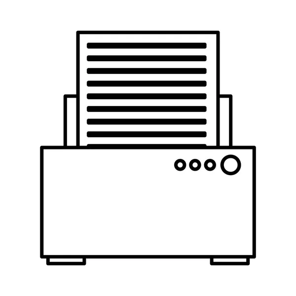 Icona del dispositivo di stampa isolato — Vettoriale Stock