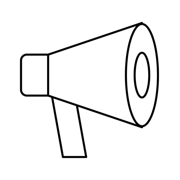 Megaphone flat line icon — Stock Vector