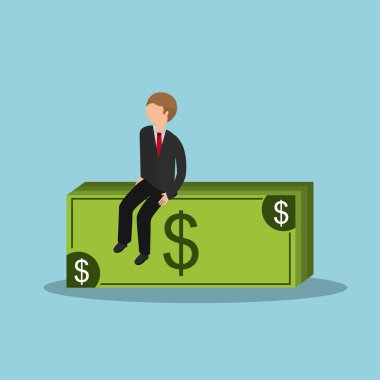 iş adamı ve para faturaları