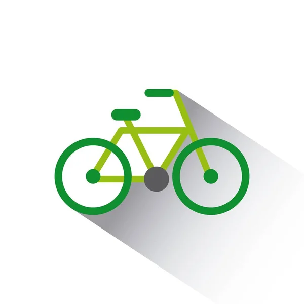 Grünes Fahrrad-Symbol — Stockvektor