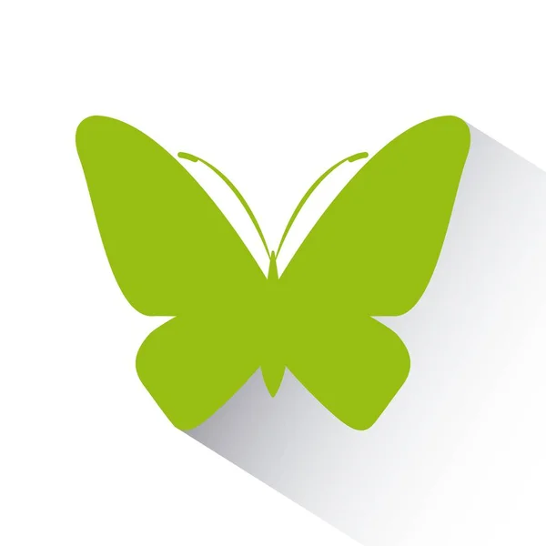 Icona della farfalla verde — Vettoriale Stock