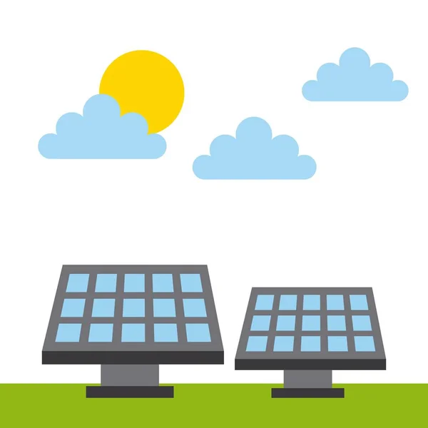 Solar panel icon — Stock Vector