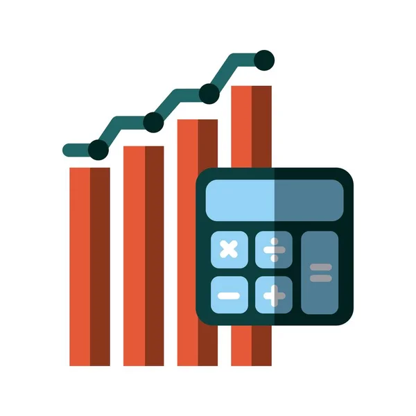 Графический график и значок калькулятора — стоковый вектор