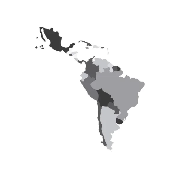 라틴 아메리카 지도 — 스톡 벡터