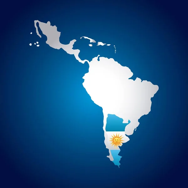 Mapa Latinské Ameriky — Stockový vektor