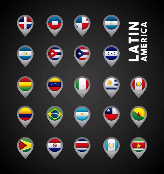 Amérique latine pays — Image vectorielle