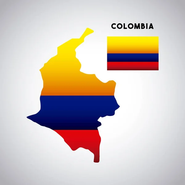 Progettazione di paese Colombia — Vettoriale Stock