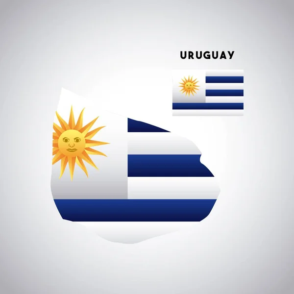 Uruguay ülke tasarım — Stok Vektör