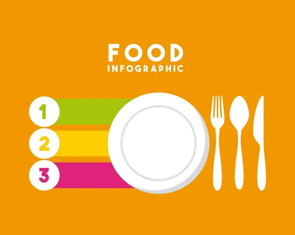 Presentación infográfica de los alimentos — Vector de stock