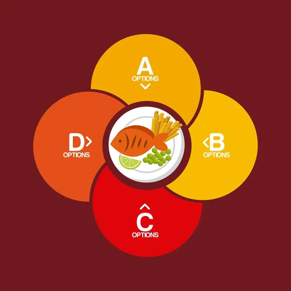 Infographic sunu gıda — Stok Vektör