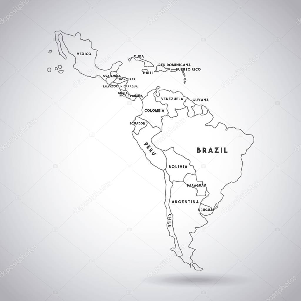 latin america map