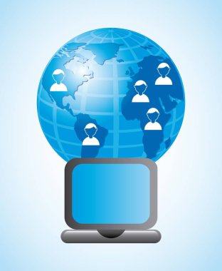 dünya gezegen ve dizüstü bilgisayar