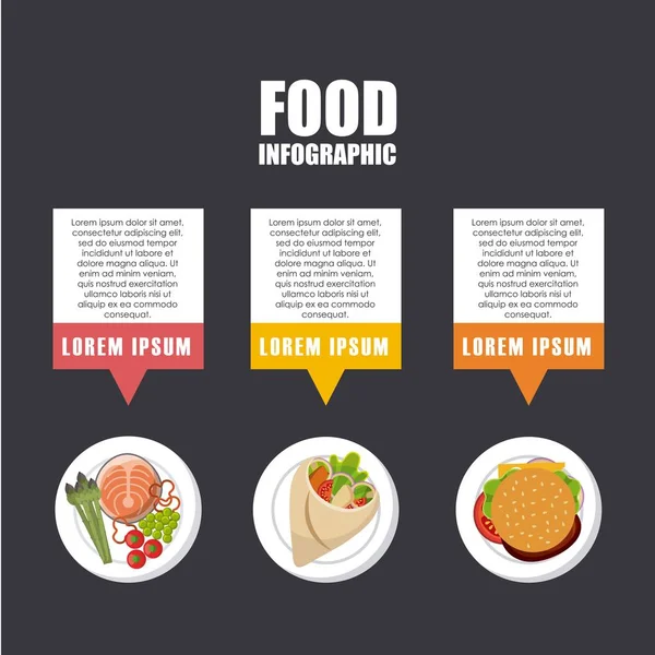 Infografische Präsentation von Lebensmitteln — Stockvektor