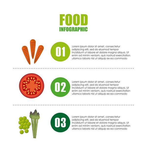 Presentación infográfica de los alimentos — Vector de stock