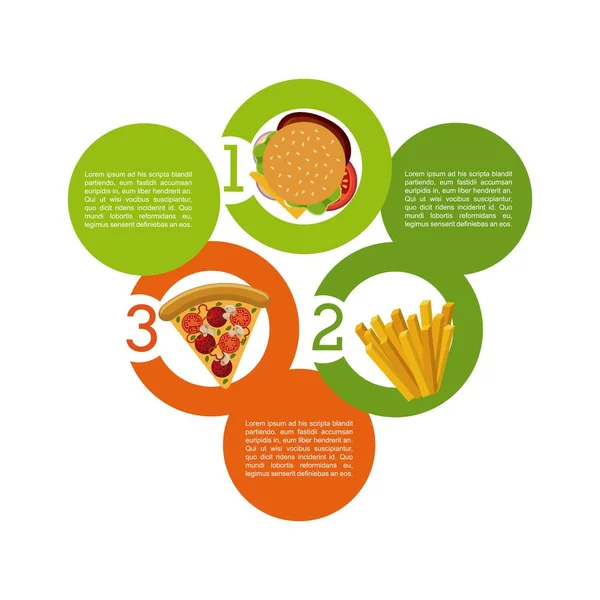 Presentazione infografica del cibo — Vettoriale Stock