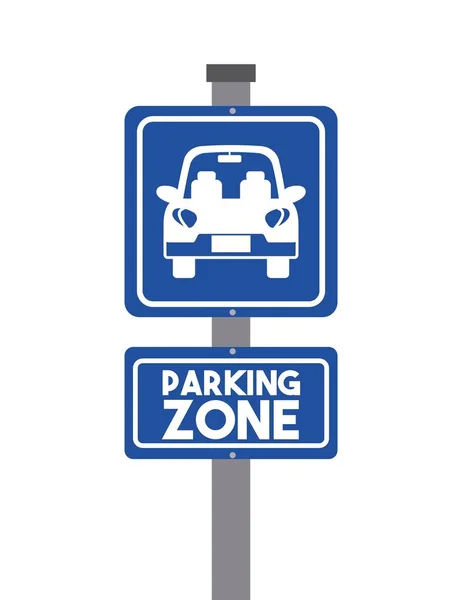 Parking zone design — Stock Vector