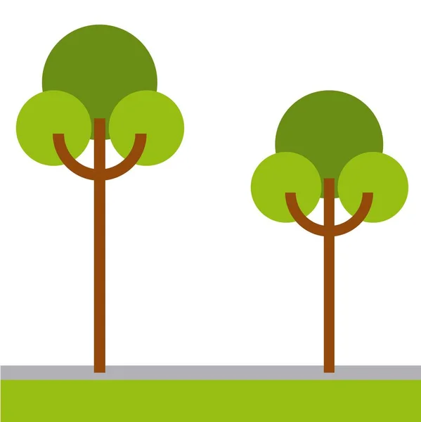 Gröna träd-ikonen — Stock vektor