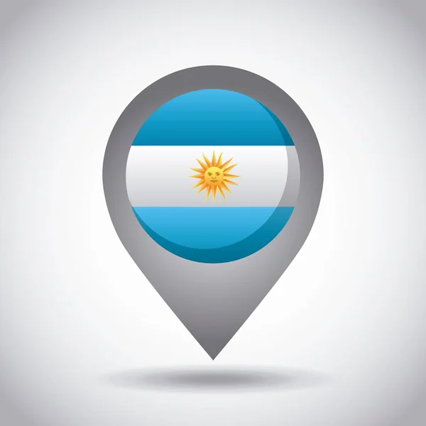 Pin flaga Argentyny — Wektor stockowy
