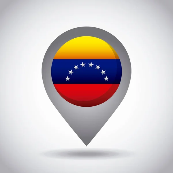 Venezuela flag pin — Stock Vector