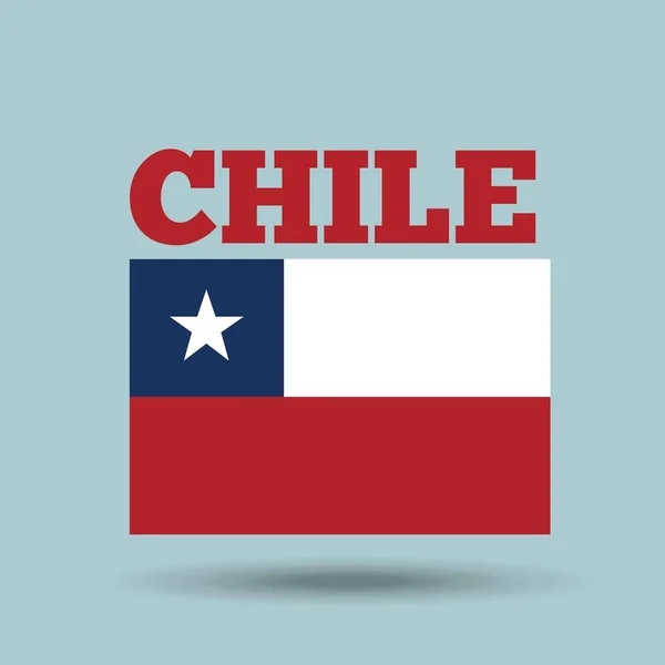 Chile Bandera del país — Archivo Imágenes Vectoriales