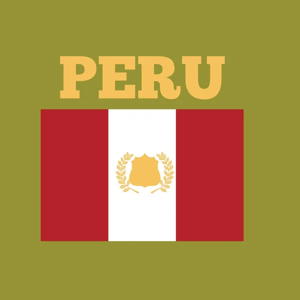 Bandera de Perú — Vector de stock