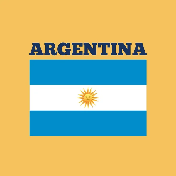 Vlag Argentinië land — Stockvector