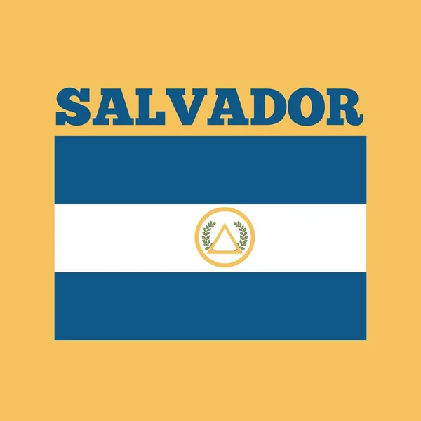 Bandeira do país El Salvador —  Vetores de Stock