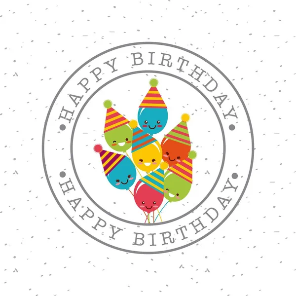 Tarjeta de cumpleaños feliz — Vector de stock